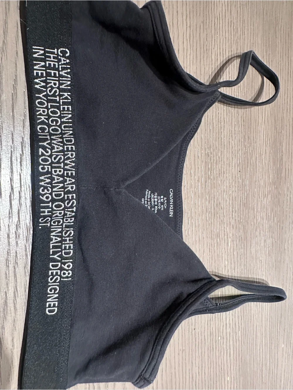 Calvin Klein Black Logo-Band Men’s Swim Rash Guard